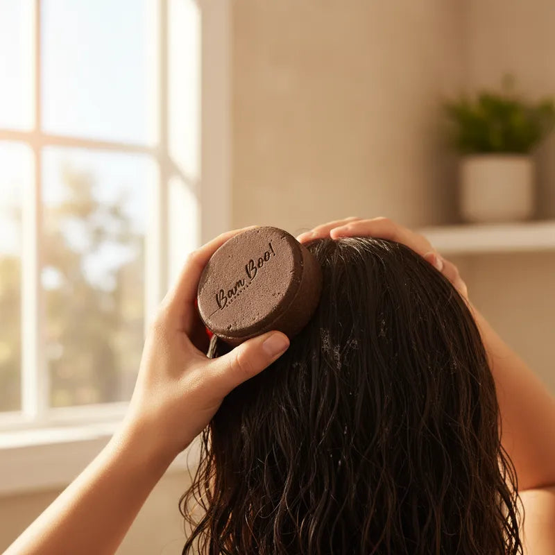 Shampoo Sólido Artesanal Matizante para Cabello Oscuro | 80 g | Bam Boo! Lifestyle