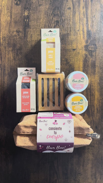 Cosmetiquera Skincare Kit Amor y Cuidado Bam Boo! Lifestyle | Crema, Exfoliante, Jabones y Jabonera