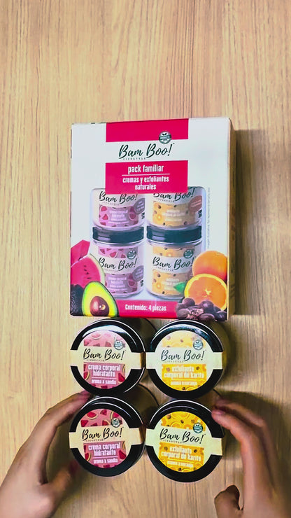 🍉🍊 Pack Familiar Bam Boo! | Hidratación y Exfoliación Natural para Toda la Familia 🌿✨