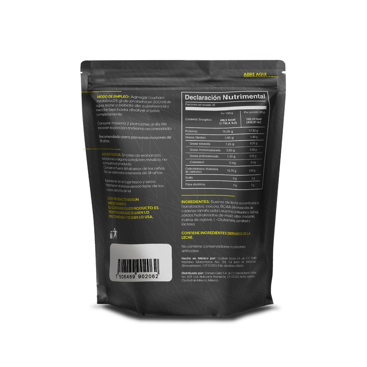 Proteína Pro Whey Entrena! Chocolate 1.5kg Suplemento sin Gluten