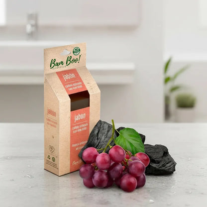 Handmade Soap Activated Charcoal and Red Wine 100 g Bam Boo! Lifestyle