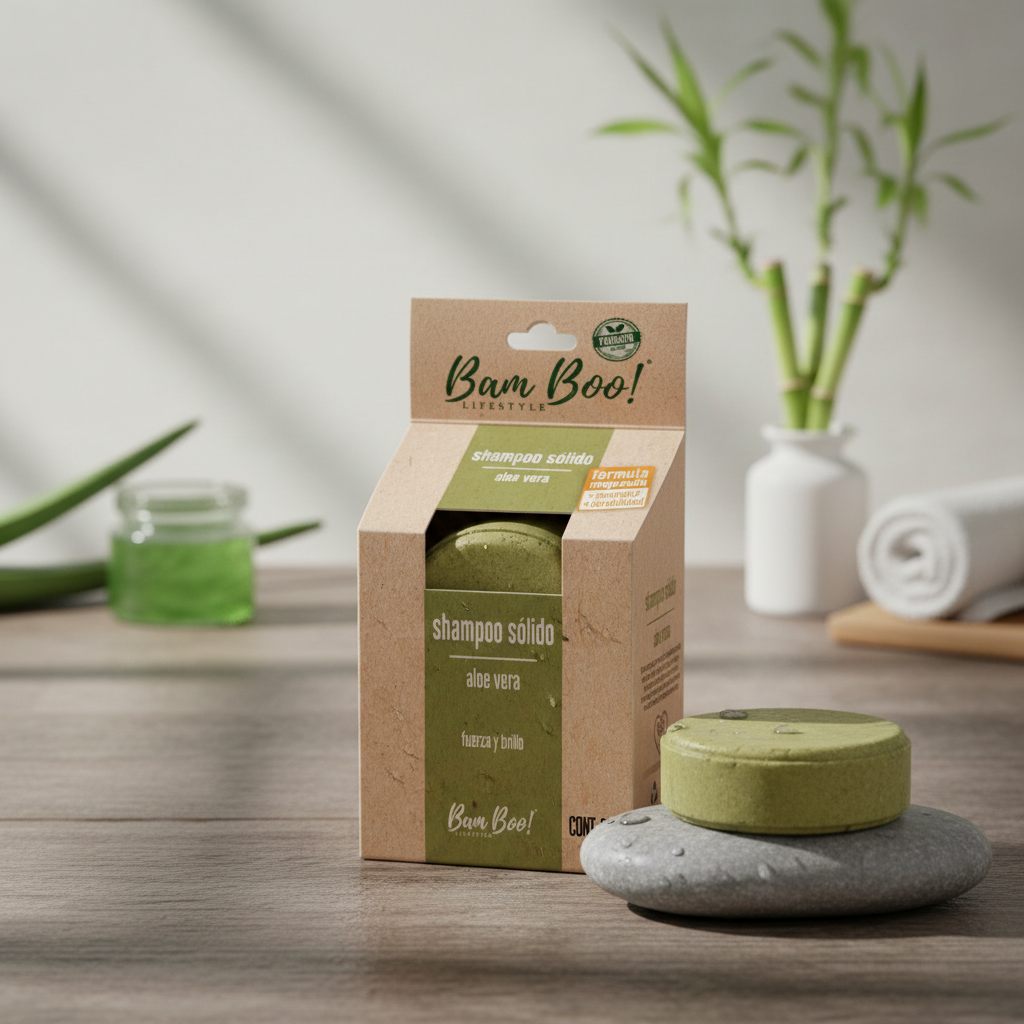 Solid Handmade Aloe Vera Shampoo 80 g Bam Boo! Lifestyle