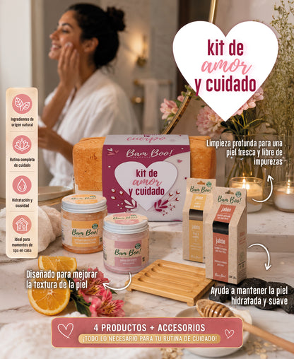 Cosmetiquera Skincare Kit Amor y Cuidado Bam Boo! Lifestyle | Crema, Exfoliante, Jabones y Jabonera