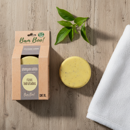 Shampoo Sólido Artesanal para Rizos Hidratados | 80 g | Bam Boo! Lifestyle