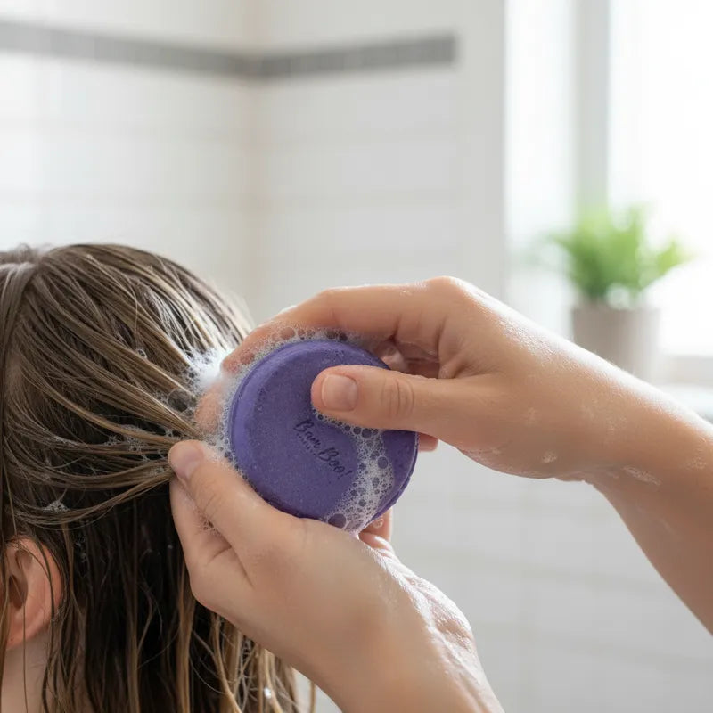 Shampoo Sólido Artesanal Matizante para Cabello Claro | 80 g | Bam Boo! Lifestyle