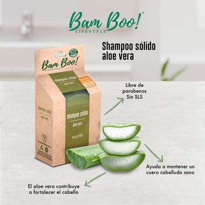 5 Pack Shampoo Sólido Artesanal Aloe Vera 80 Gr Combos Bam Boo! Lifestyle
