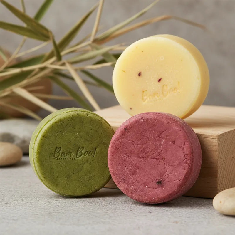 Set Cuidado Capilar Natural Bam Boo! Lifestyle | Shampoo Sólido, Acondicionador, Fijador y Porta Shampoo Ecológico