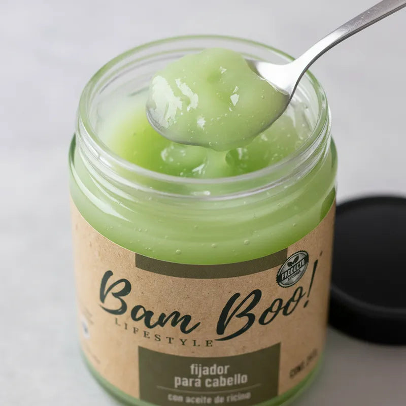 Gel Fijador Natural con Ricino para Cabello | 253 g | Bam Boo! Lifestyle