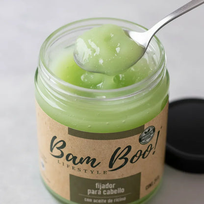 Gel Fijador Natural con Ricino para Cabello | 253 g | Bam Boo! Lifestyle