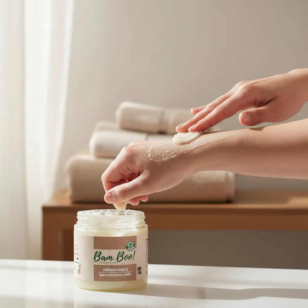 Exfoliante Corporal Base Aceite Aroma Vainilla | 100 g | Bam Boo! Lifestyle