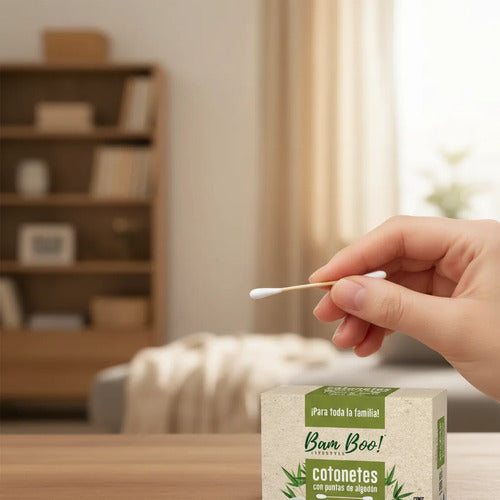 Cotonetes de Bambú con Algodón | 200 Pzas | Bam Boo! Lifestyle