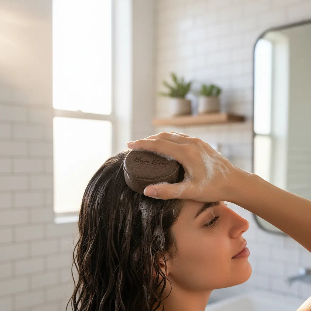 Shampoo Sólido Artesanal Matizante para Cabello Oscuro | 80 g | Bam Boo! Lifestyle