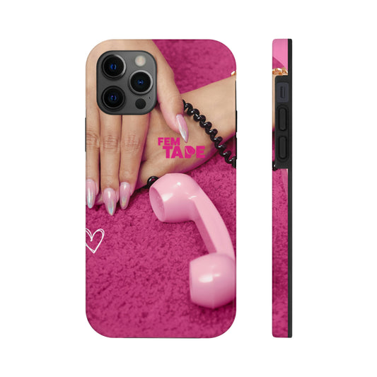 Mobile phone case for rough use "Just call me baby" Promotional FemTape