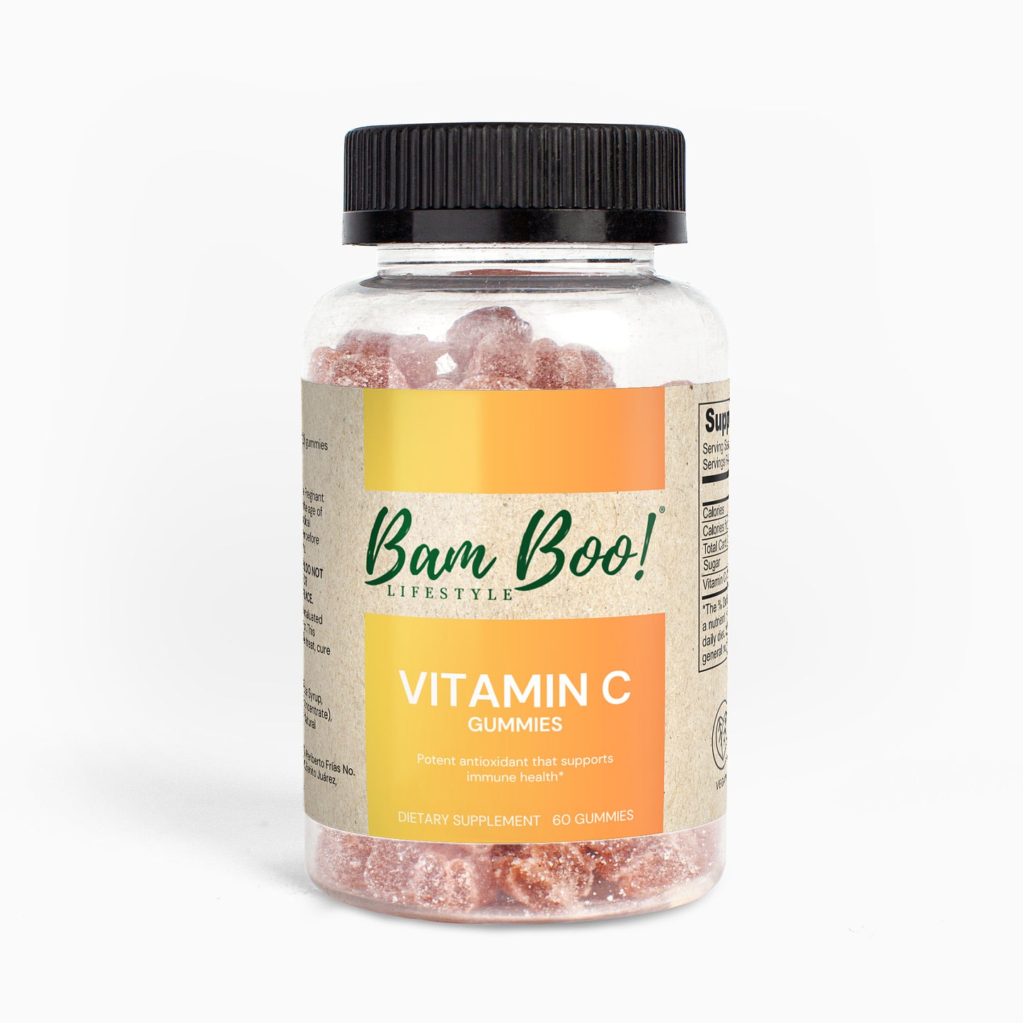 Vitamin C Gummies 60 Gummies Bam Boo! Lifestyle Vitamins &amp; Supplements