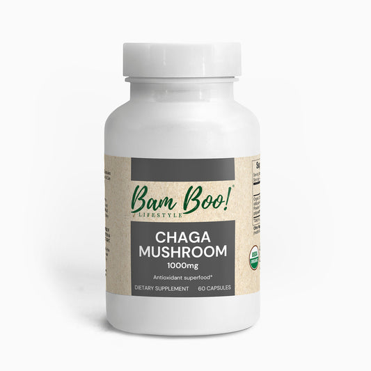 Chaga Mushroom 60 Capsules Bam Boo! Lifestyle Vitamins &amp; Supplements
