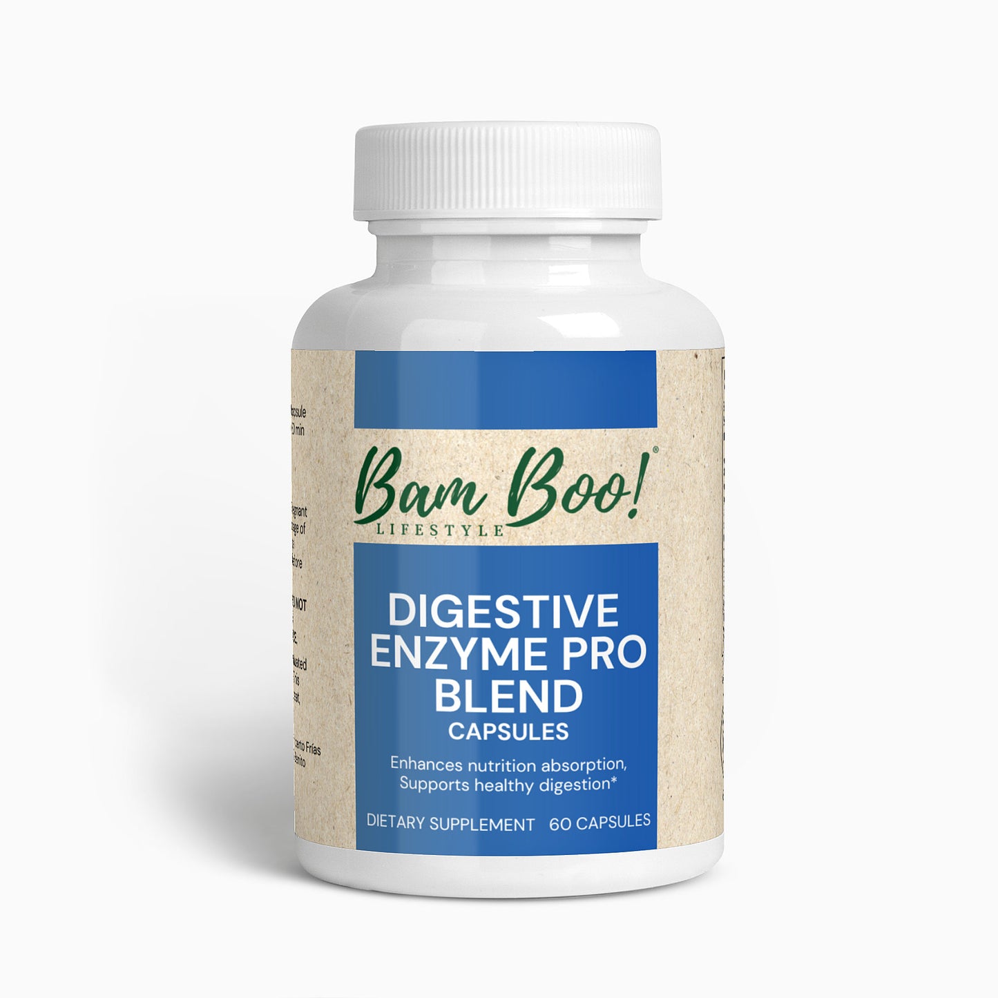 Digestive Enzyme Pro Blend 60 Capsules Bam Boo! Lifestyle Vitamins & Supplements