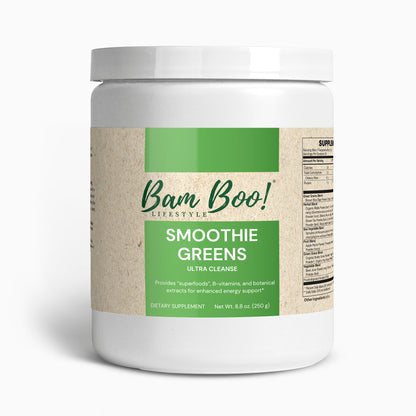 Ultra Cleanse Smoothie Greens 0.55 lb Bam Boo! Lifestyle Vitamins & Supplements
