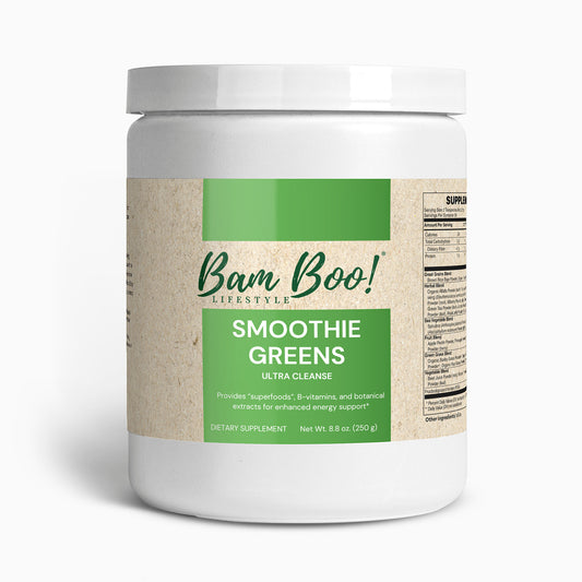 Ultra Cleanse Smoothie Greens 0.55 lb Bam Boo! Lifestyle Vitamins &amp; Supplements