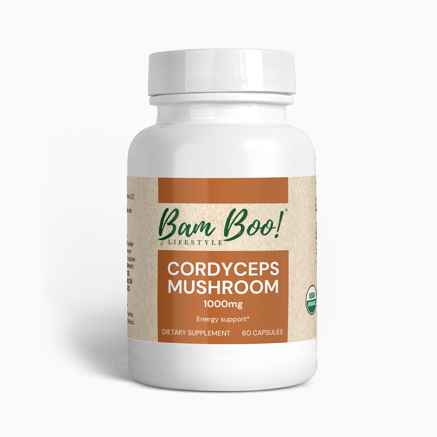 Cordyceps Mushroom 60 Capsules Bam Boo! Lifestyle Vitamins & Supplements