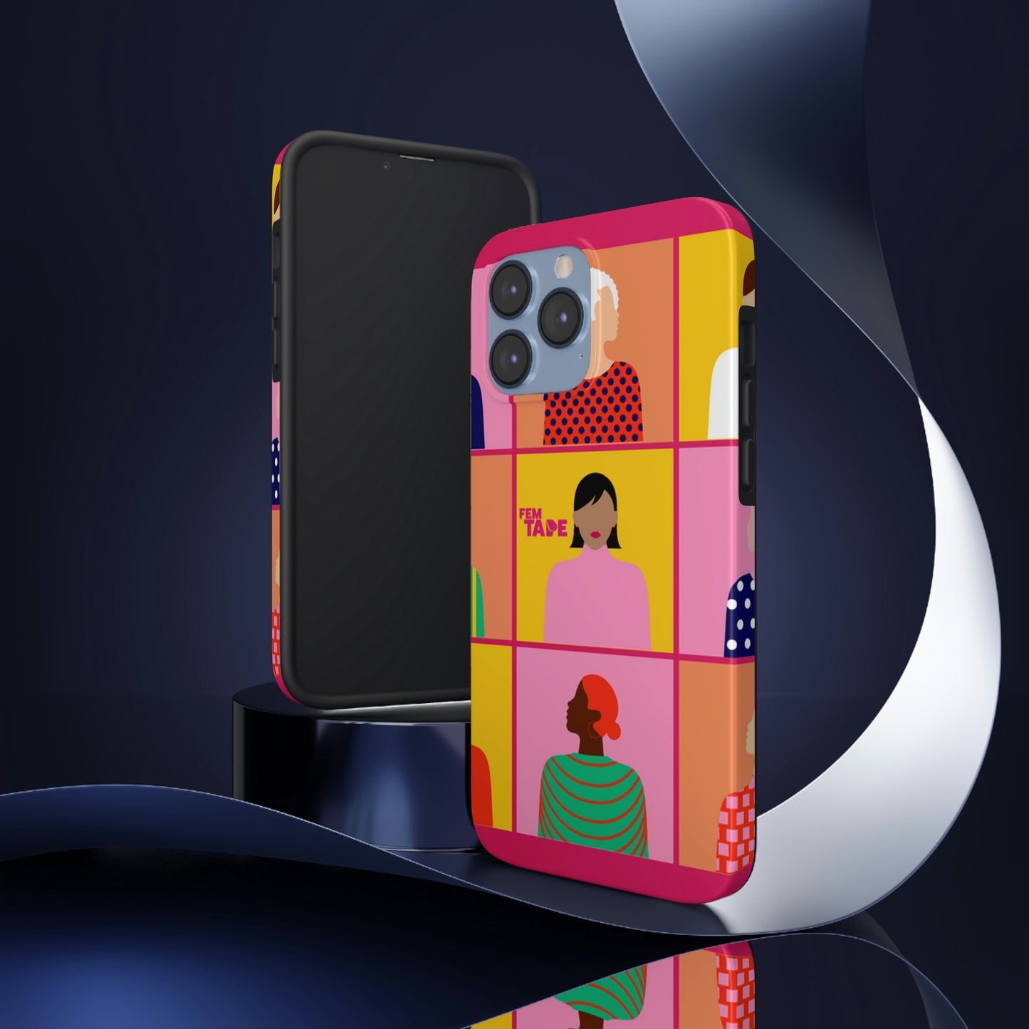 Funda para celular uso rudo Cubics Girly Avatars Promocionales FemTape