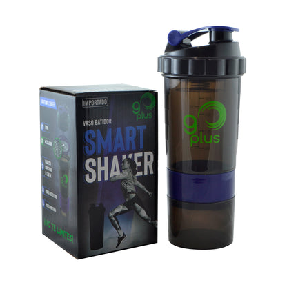 Smart Shaker Mezclador de Proteína Deportivo Azul Go Plus