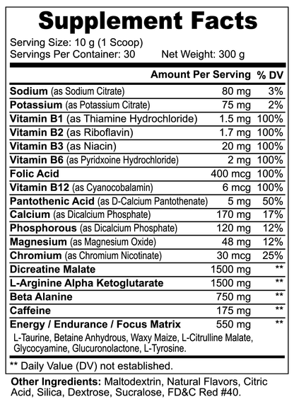 Nitric Shock Pre-Workout Powder (Fruit Punch) 0.66 lb Go Plus Vitamins & Supplements
