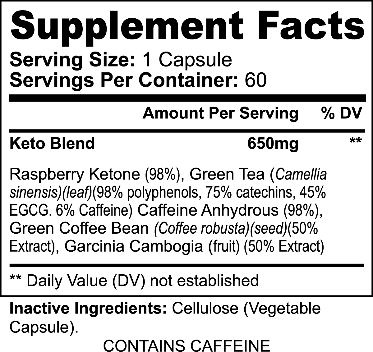 Keto-5 60 Capsules Go Plus Vitamins & Supplements