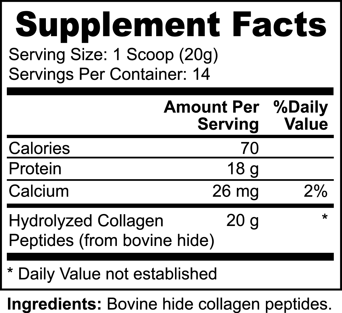 Grass-Fed Hydrolyzed Collagen Peptides 0.62 lb Fem Tape Vitamins & Supplements