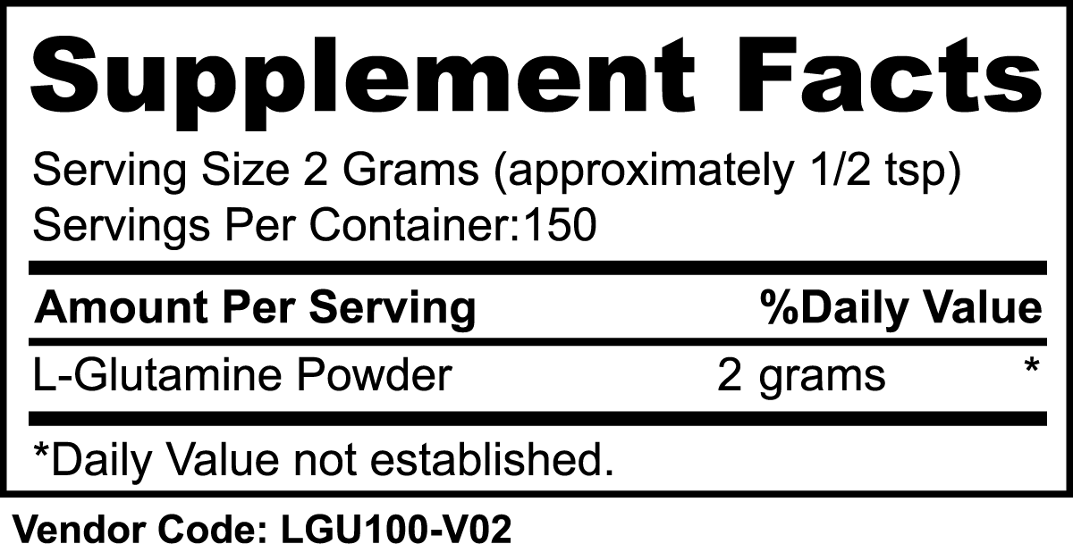 L-Glutamine Powder 0.66 lb Go Plus Vitamins & Supplements