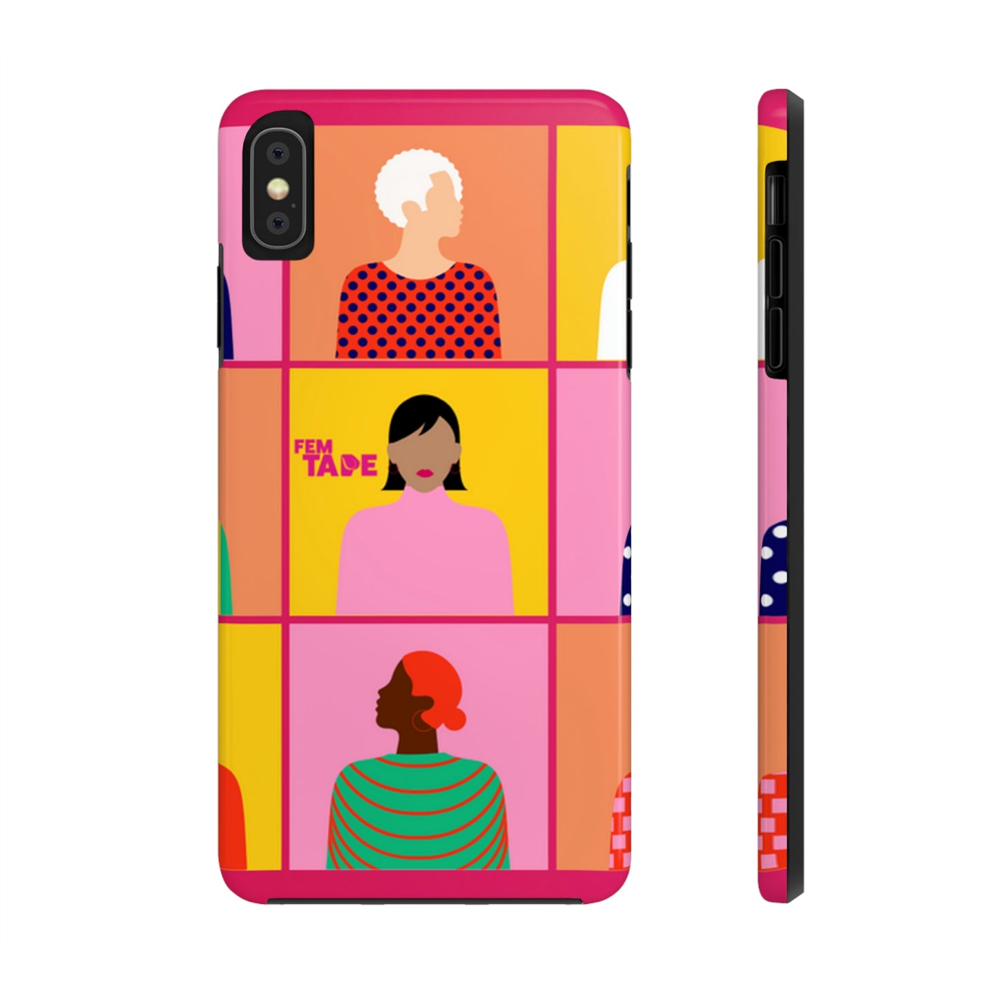 Cell phone case for heavy use Cubics Girly Avatars Promotional FemTape