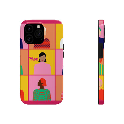 Cell phone case for heavy use Cubics Girly Avatars Promotional FemTape
