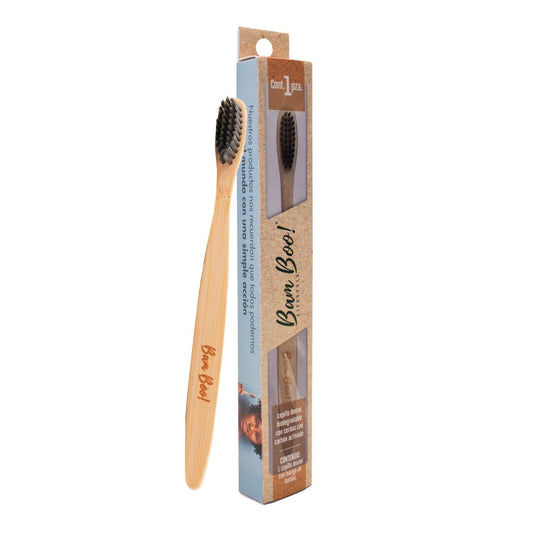 Bamboo Toothbrush Bristles Activated Carbon 1pz Bam Boo! Lifestyle