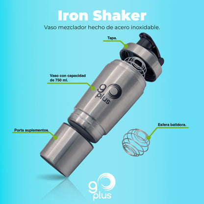Iron Shaker Mezclador de Proteína Deportivo Go Plus