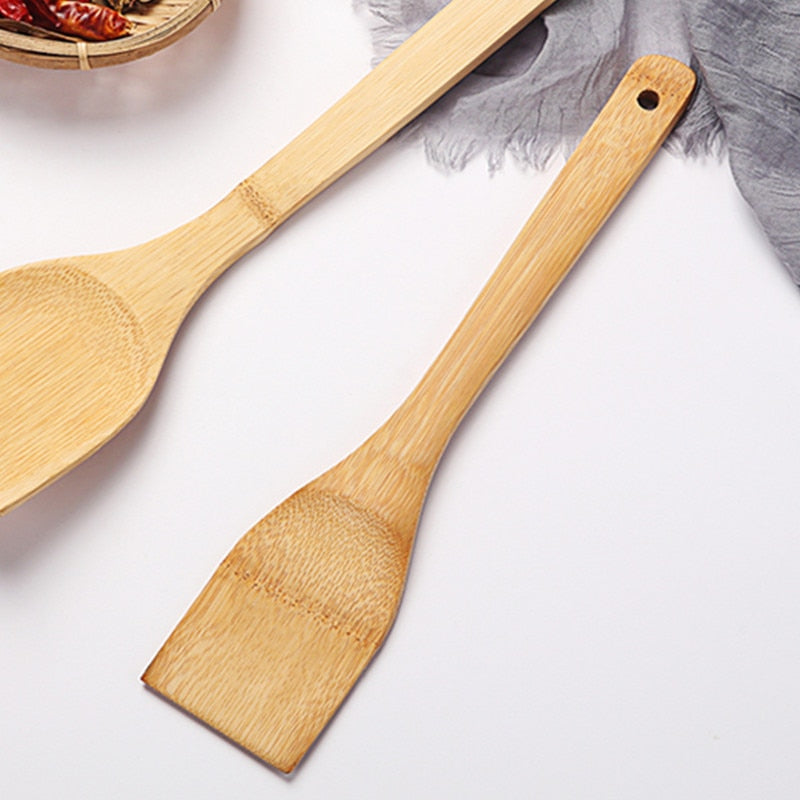 Kitchen Spatula Mixing Spoon Natural Bamboo Wood Imported Bam Boo! Lifestyle
