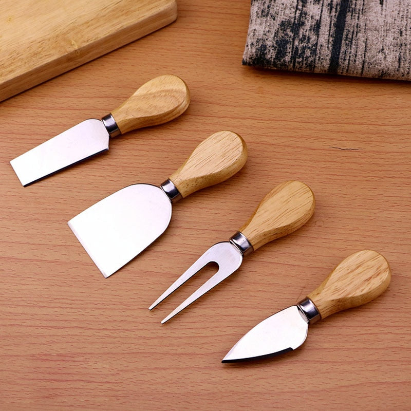 Kitchen Knives Set Cheese Cutters with Bamboo Wood and Oak Handle Cutter Kitchen Kit Imported Bam Boo! Lifestyle