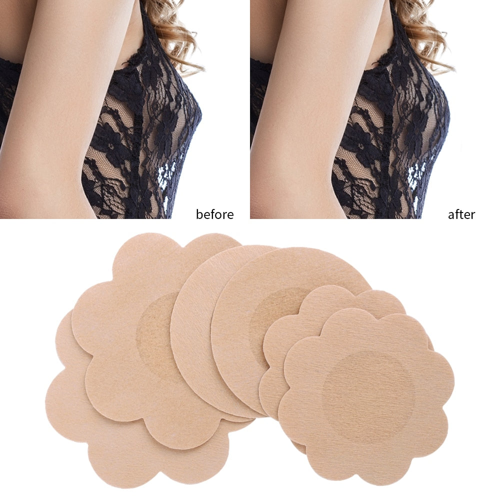 Fabric Nipple Covers Nipple Protector Padded Bra Chest Sticker Patch Package 50 and 10 Pieces Imported FemTape