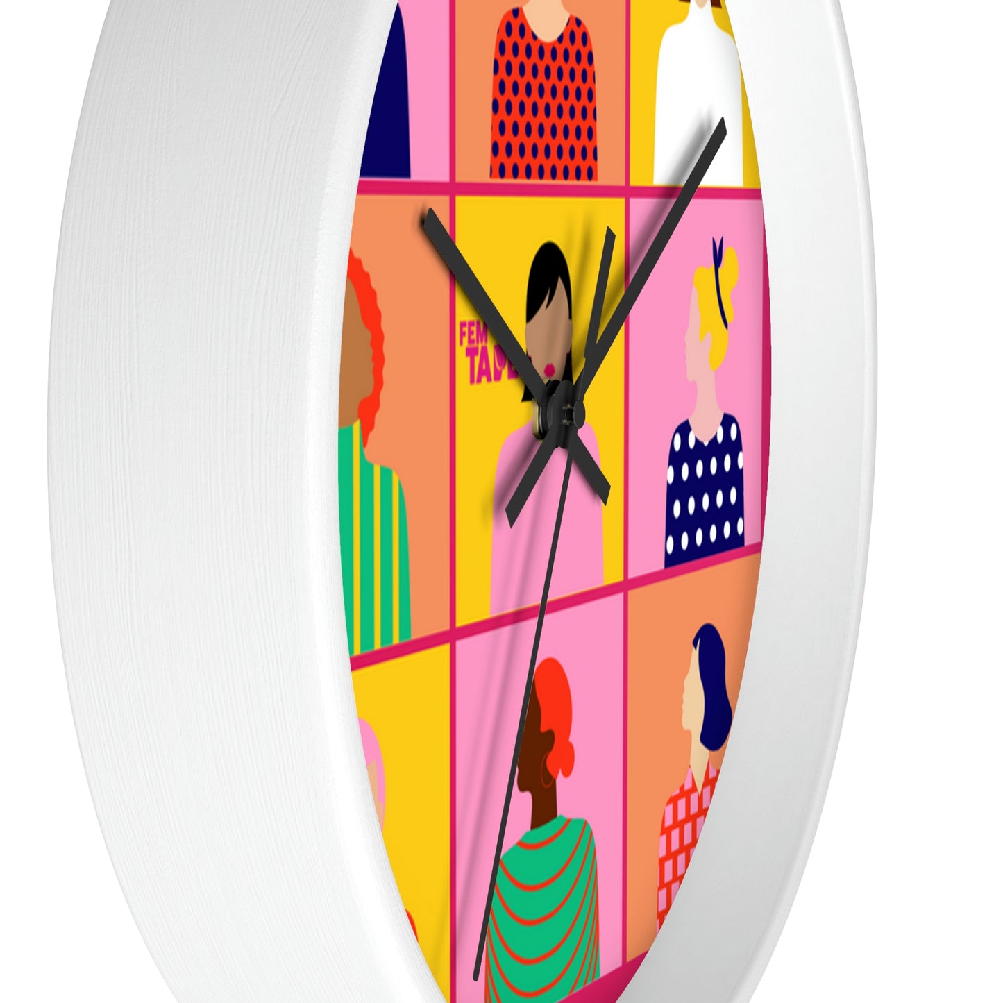 Cubics Girly Wall Clock Promotional Avatars FemTape