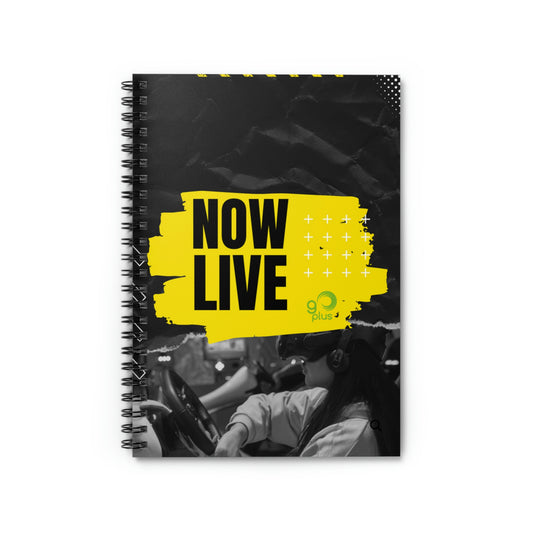 Spiral Notebook "Now Live" Promotional Go Plus