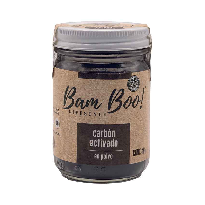 Carbón Activado Coco Polvo Vegetal 40 g Bam Boo! Lifestyle