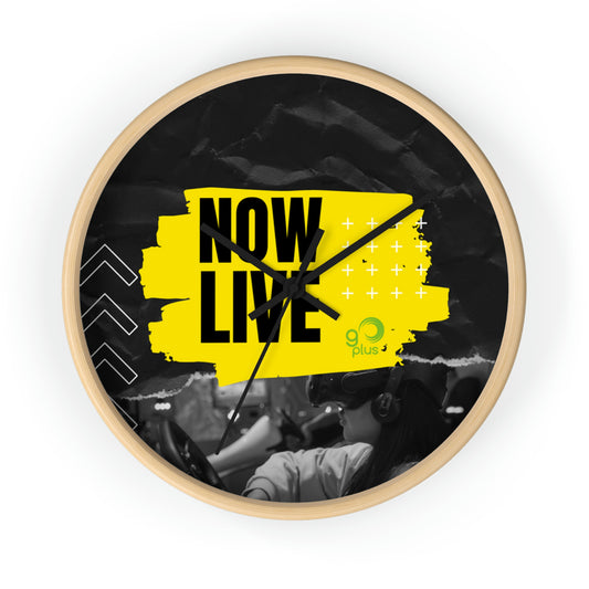 Wall Clock "Now Live" Promotional Go Plus