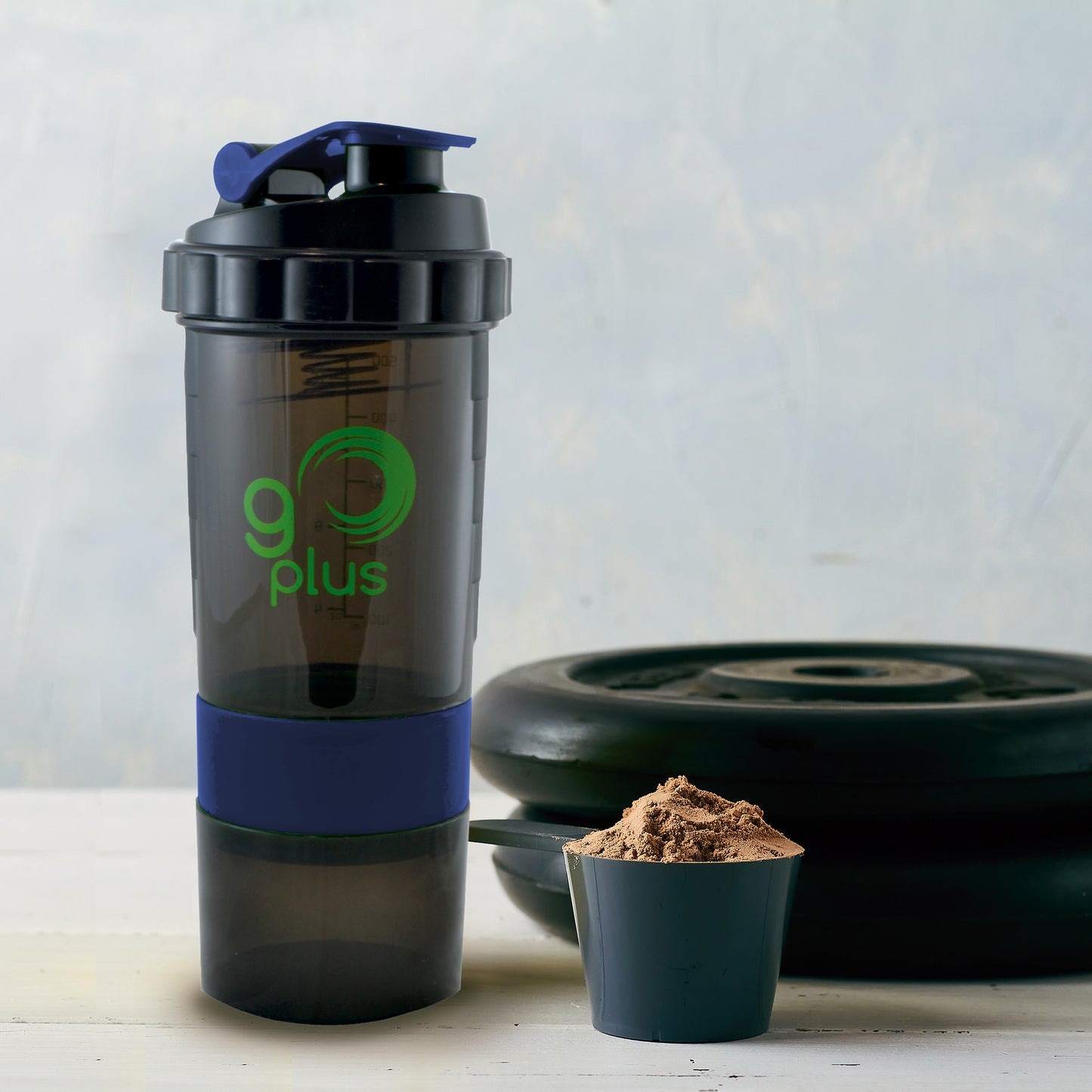 Smart Shaker Sports Protein Mixer Blue Go Plus